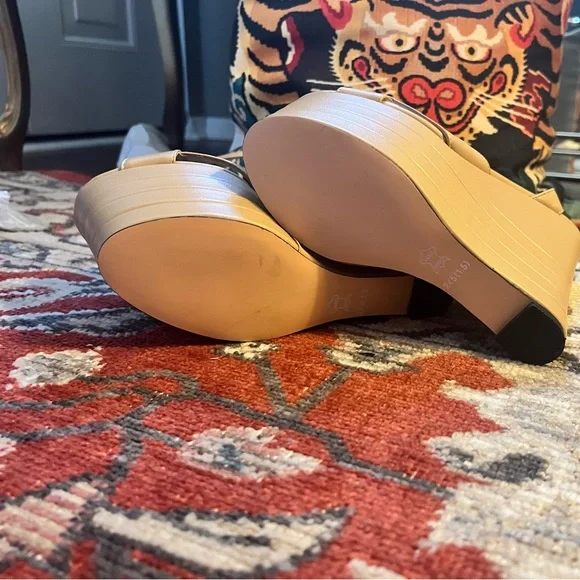 Gucci look à like wedge platform sandals - Picture 5 of 5